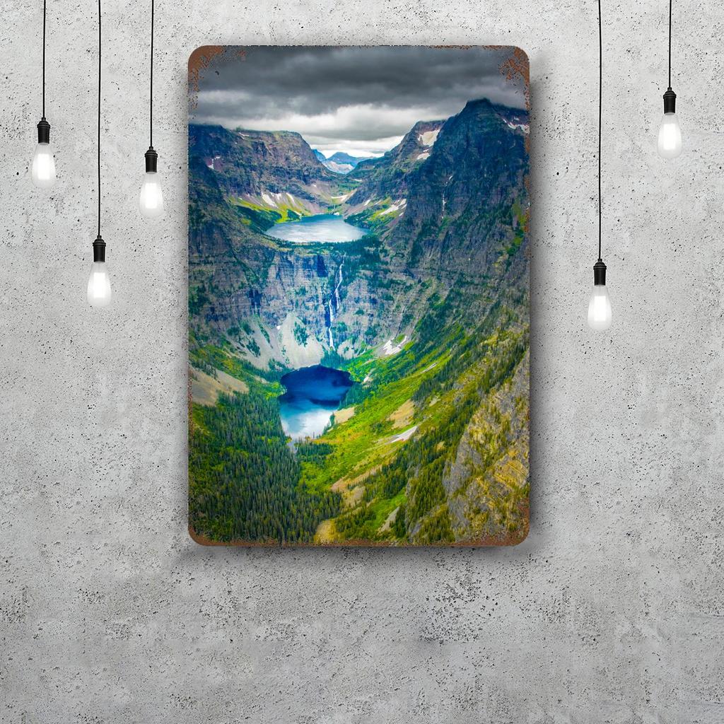 Nationalpark Glacier Lustiges Bar Metallschild Retro Plakette Vintage Schild Alkohol Trinker Kneipe Club Küchenwanddekoration