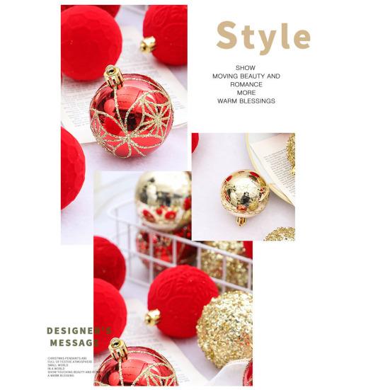 25Pcs/Set Christmas Balls Sparkling Sequins Vibrant Color Foam Ornaments Christmas Tree Decorations Party Supplies