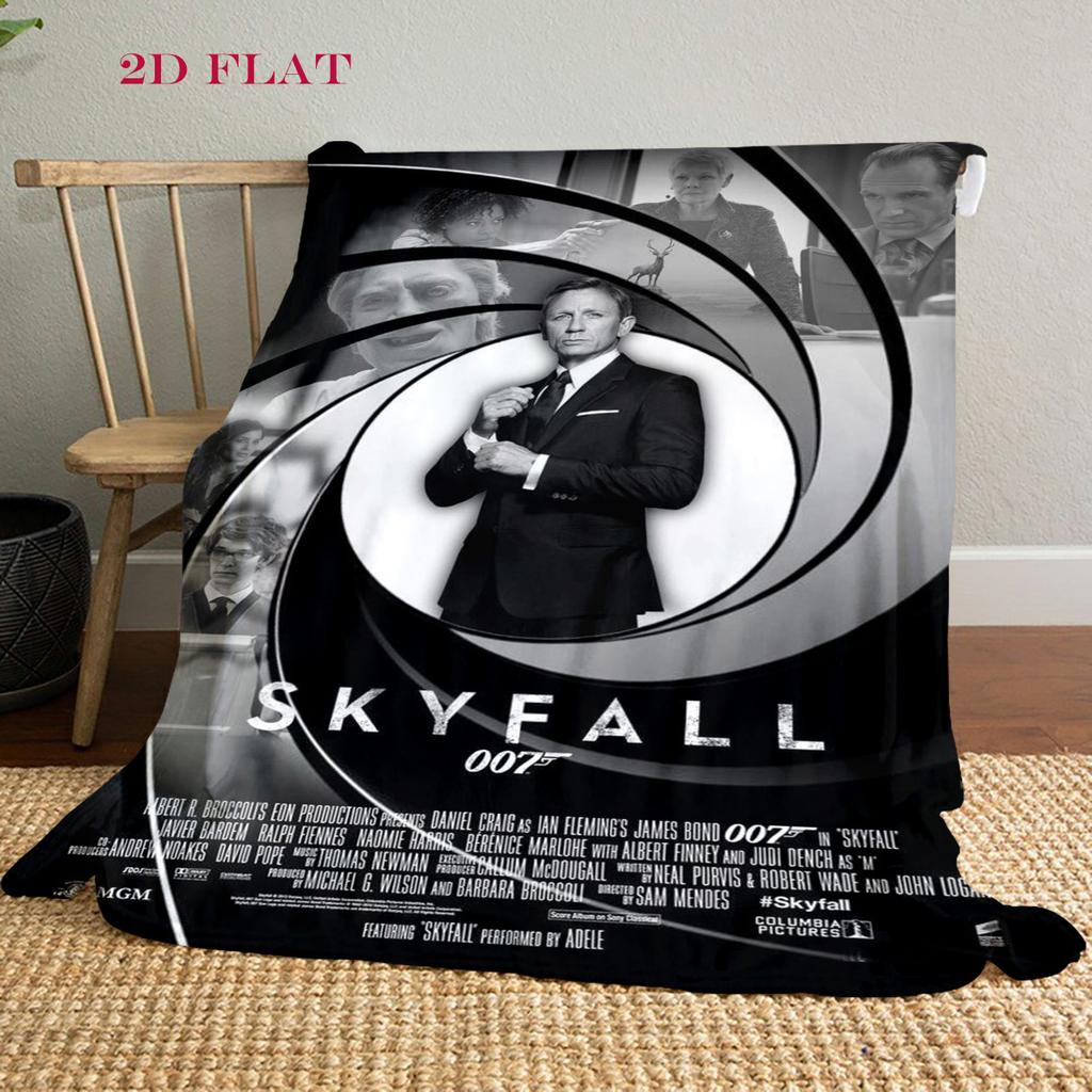 007: Skyfall - Classic Spy Thriller Blanket Soft and Comfortable Suitable for All Seasons Nap Blanket Office Rest Blanket Air Conditioning Blanket