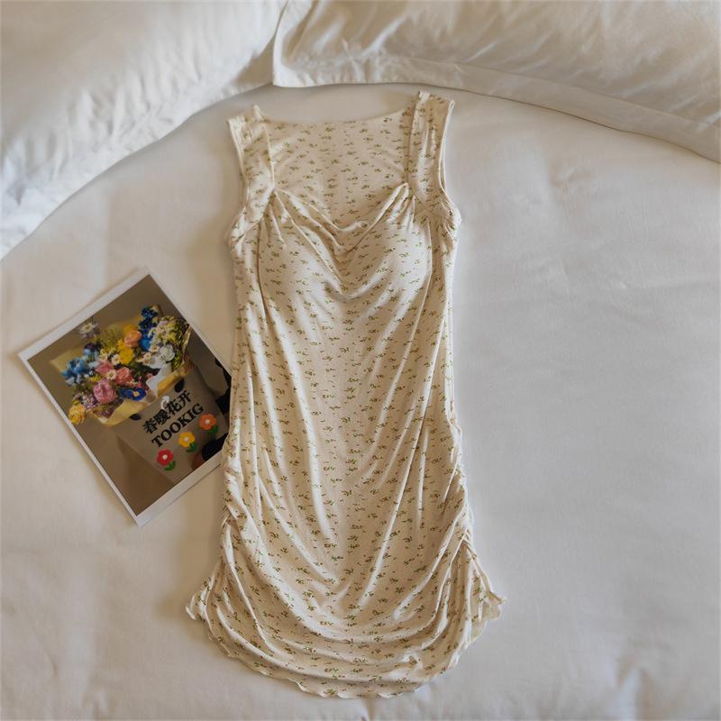 Camisola de Dormir Feminina da Moda para E-commerce Transfronteiriço com Bojos
