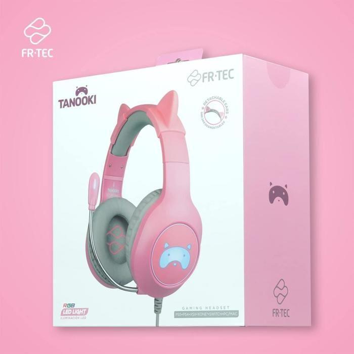 Tanooki Gaming-Headset mit Katzenohren
