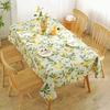 YUMISHE Tablecloth, Water-Repellent, Stain-Resistant, Stylish, Rectangular, Lemon Design, Easy To Clean, Nordic Style, Scratch-Resistant, Non-Slip, Fo
