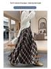 Thickened Warm Wool Retro Plaid Umbrella Skirt - 2025 Autumn/Winter Collection