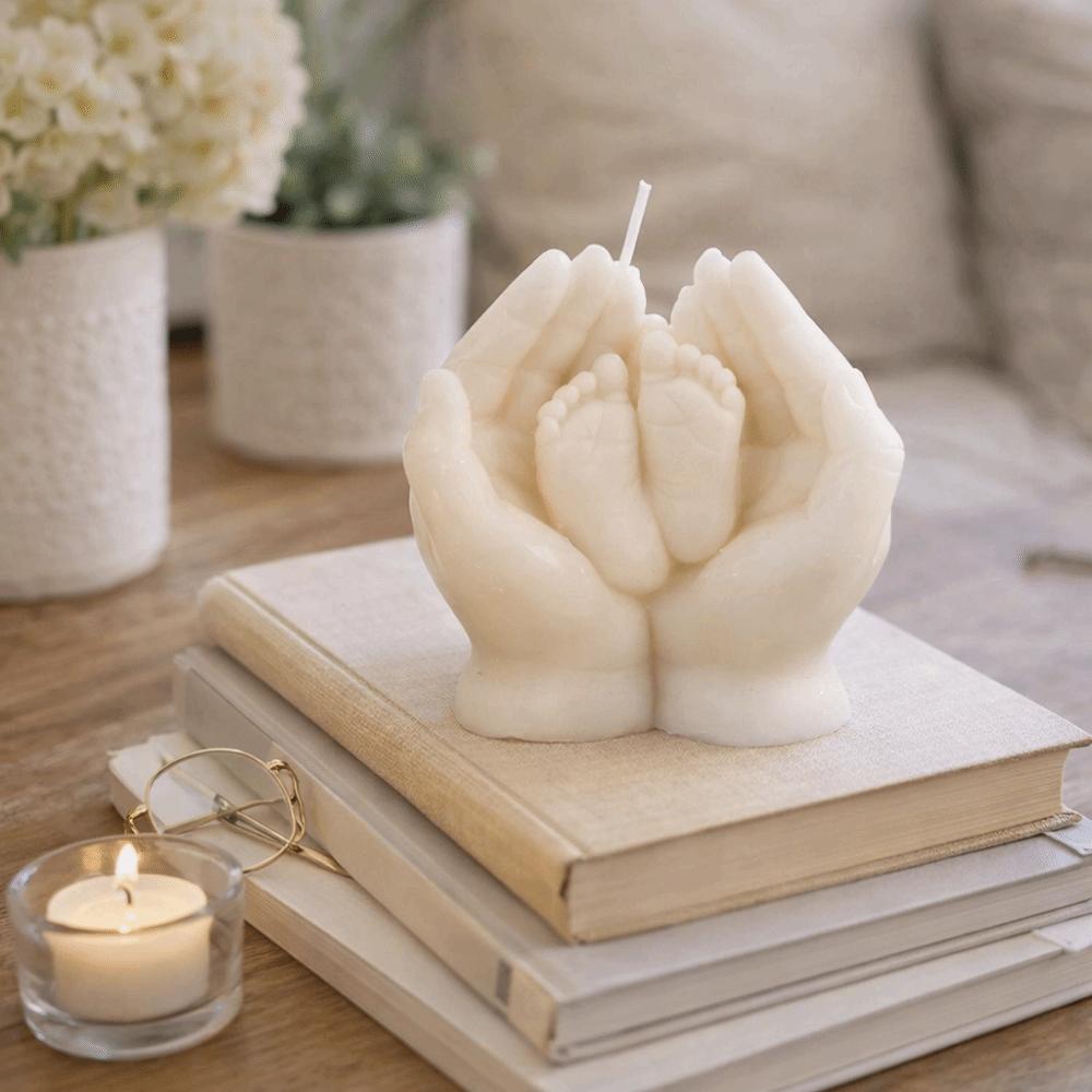 DIY Craft Hand Holding Feet Mold Decorative Soap Mould Silicone Candle Mold  Aromatherapy Use