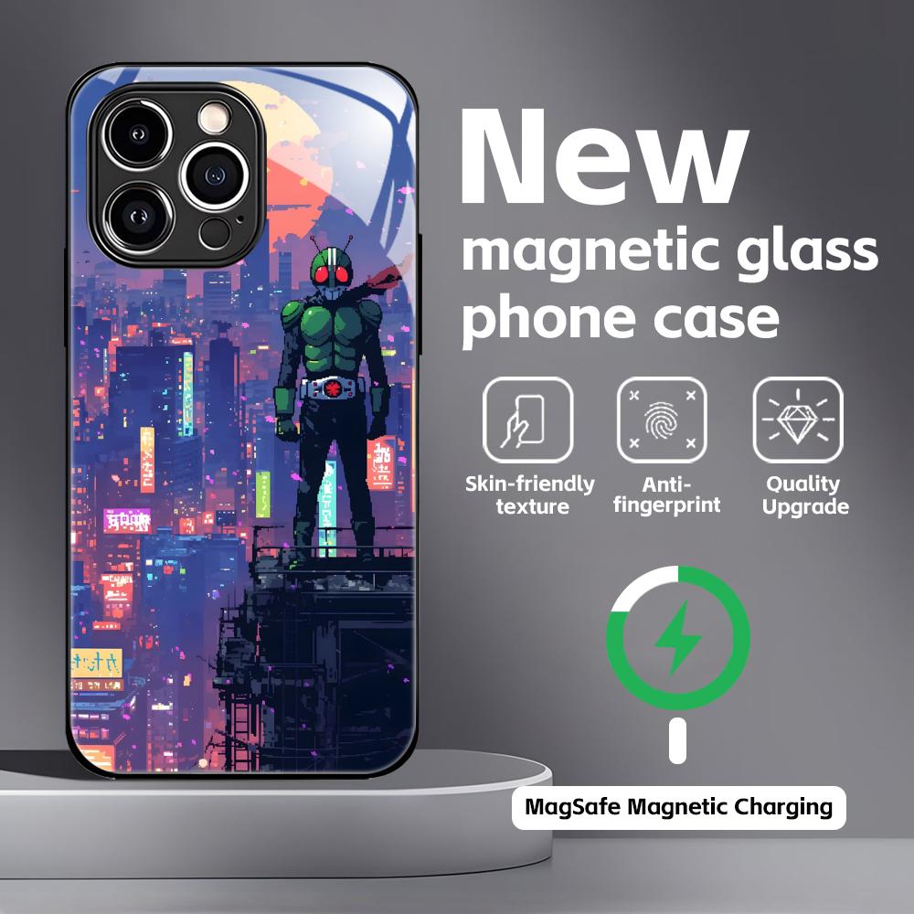 Kamen Rider  Phone Case For iPhone17 16 15 14 13 12 11 X XR XS 8 Plus Mini Pro Max Glass Magnetic Case