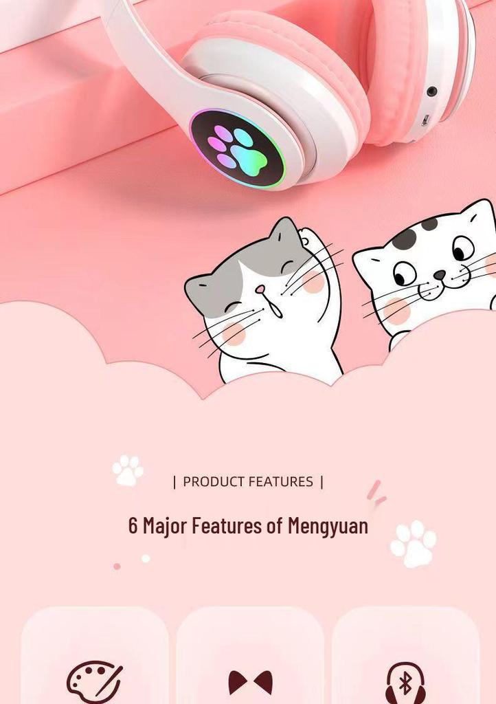 Luminous Cat Ear STN-28 Bluetooth Gaming Headphones
