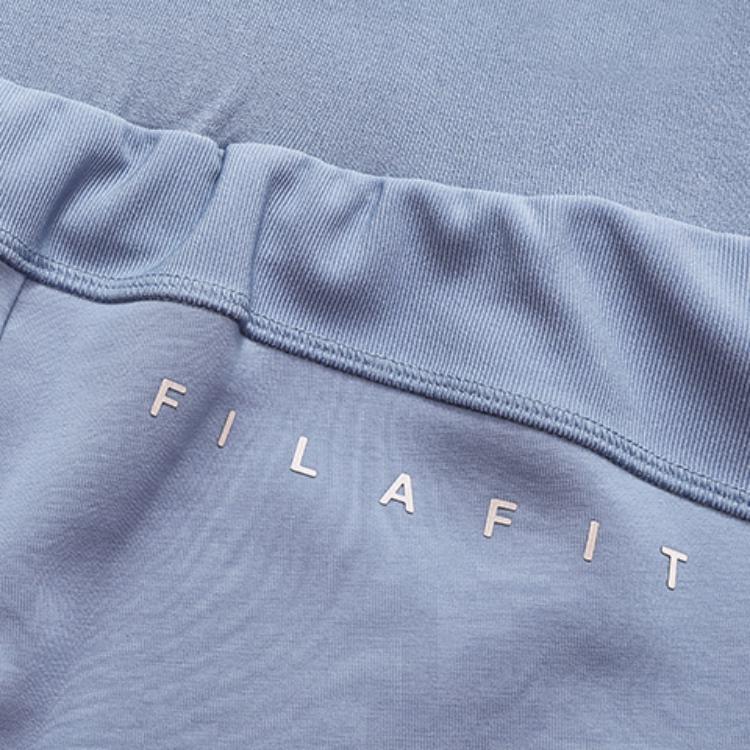 FILA Athletics Basic Knit Solid Color Sports Pants Women Bottoms Gray Stone-Blue A11W241624F-BU