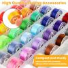 25/36Pcs Sewing Machine Bobbins Threads with Storage Box Multicolor Thread Spool (Random Color) Sewing Machine Accessories Tool