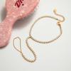 Yori 18K Gold Color PVD Plated Metal Back of Hand Chain Finger Bracelet Fashion Chic Sexy Jewelry Waterproof Wholesale Gift