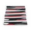 2.2M Glossy Black Red PP Car Side Skirt Extensions Universal Splitters