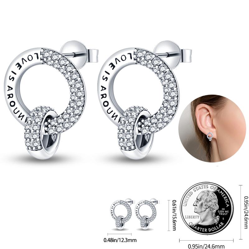Ladies Sweet 925 Silver Ocean Star Flower Butterfly Design Trendy Earrings Birthday Commemoration Day Fine Sweetheart Jewelry