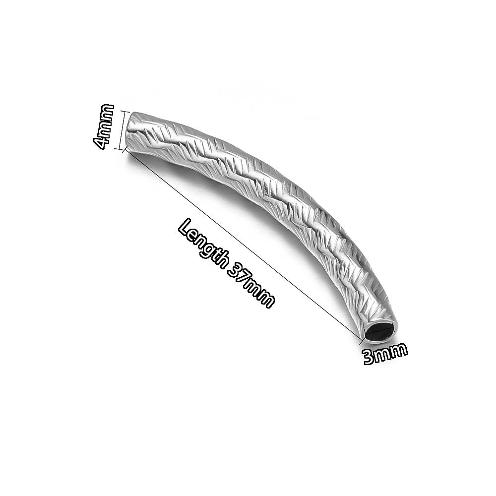 10pcs Stainless Steel Connectors Curved Tube for Jewelry Making Gold Color Straight Beads Bracelet Necklace DIY Jewelry Finding