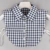 Ins Fake Collar Plaid Shirt Detachable Collars Solid Shirt Womens Dickie Collar White Girls Top Clothes Dickey Collar For Women