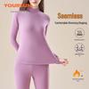 Ersan Women's 7A Antibacterial De Velvet Thermal Underwear Set