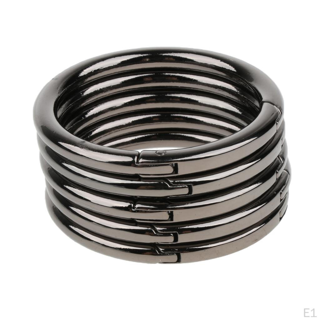 5 Pieces Zinc Alloy Round Spring Buckles Snap Hook Keychain Clip 1mm