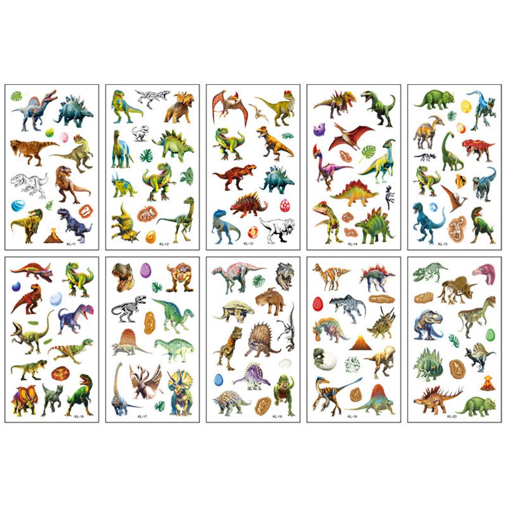 Taehee's Real Dinosaur Tattoo Sticker 10-Piece Set Kids' Transfer Sticker 1 pcs R-B
