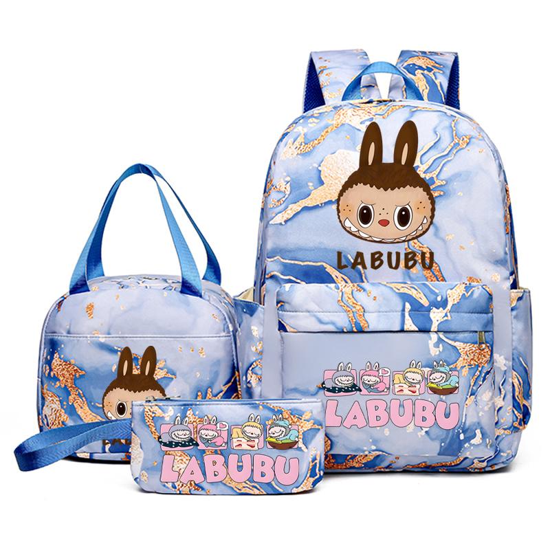 3 Buc/set Rucsac Drăguț Imprimat Geantă de Prânz Etui pentru Creioane Adolescent Băiat Fată Rucsac Student Zimomo Ghiozdan Femei Geantă de Călătorie Cadou