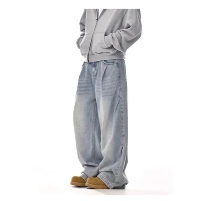 RogueWave Y2K Baggy Jeans Unisex Trendy Ležérní Džíny s Širokými Nohavicemi Kvalita High Street Americký Styl Streetwear Nadměrné Kalhoty