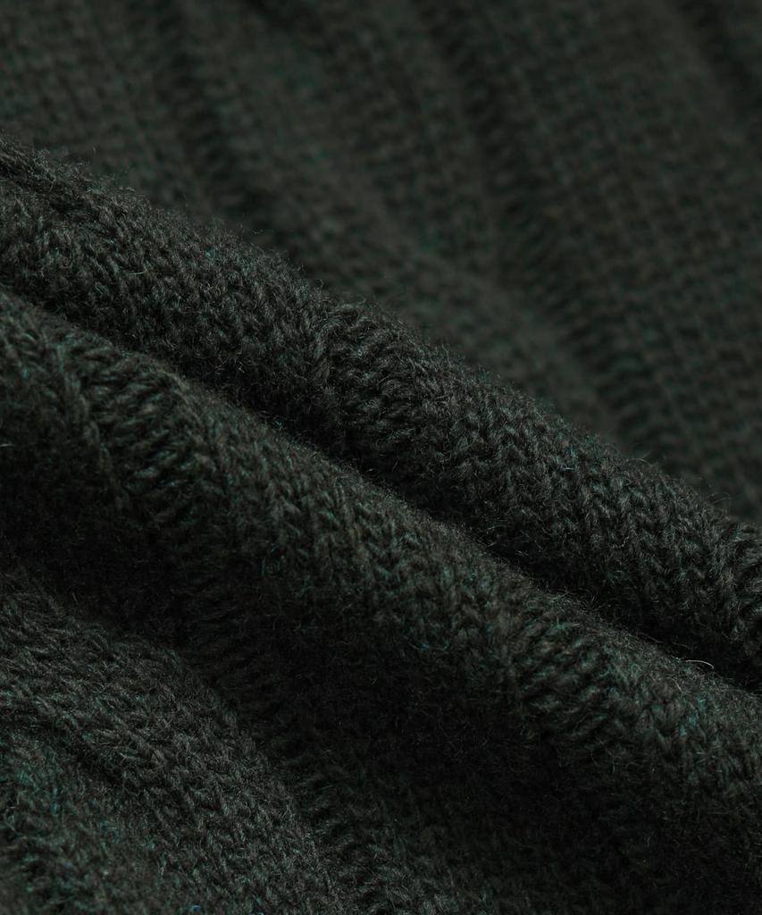 Brooks Brothers Cable Zip-Up Sweater (Dark Green) (Bbwcmbf406)
