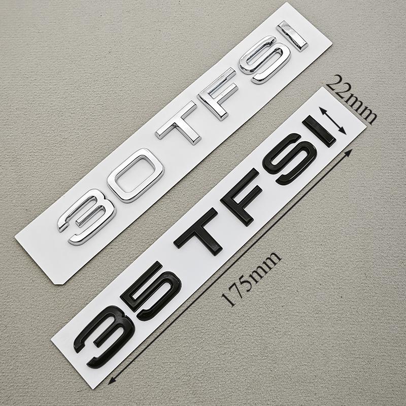 3D ABS Chrome Black Car Styling 30 35 TFSI Rear Trunk Badge Emblem For GW4 A3 8V A4 B9 30TFSI 35TFSI Auto Exterior Accessories6DS