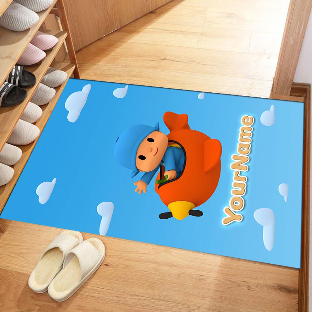 Pocoyo Customize Your Name Area Rug Design for Foyer Bedrooms Outdoor Decorate Room Antislip Carpet Office Home Decor