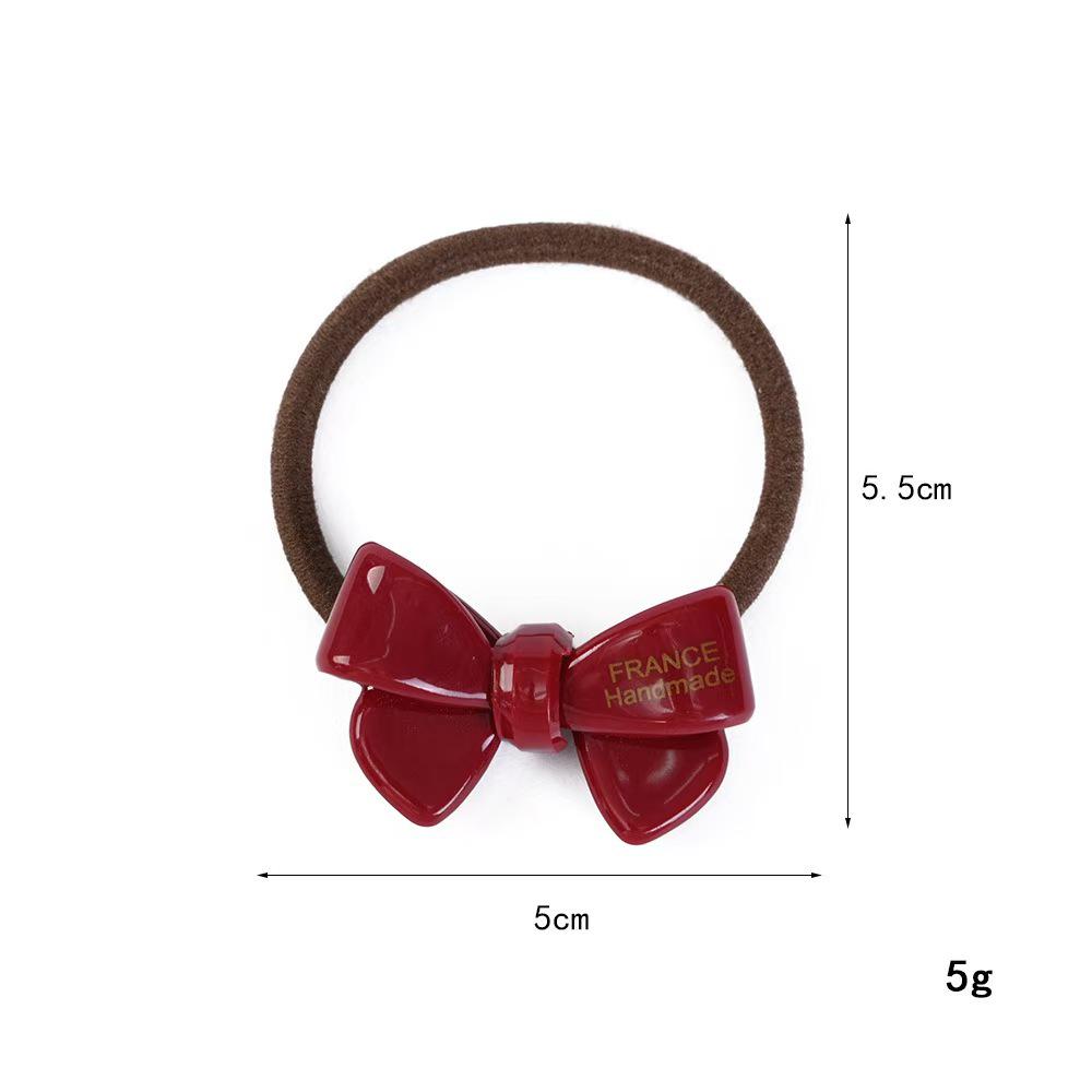 Gold Label Hair Tie: Durable Elastic Acetic Acid Bow for Versatile Women's Styling