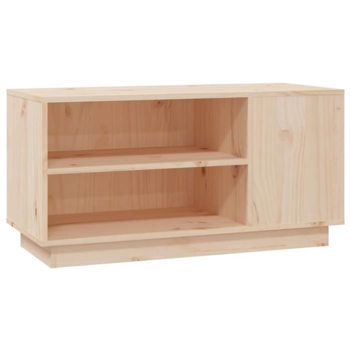 814404 vidaXL Meuble TV 80x35x40,5 cm Bois de pin massif