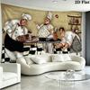 3 Types of Chefs Pattern Home Decor Tapestry, Wall Hanging, Decorative RV Wall Cloth.MGT0918013