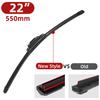 Automotive Universal J/U Hook Double Rubber Strip Wiper Blade Boneless Wiper Blade 14 "16" 18 "19" 20 "21" 22 "24" 26“