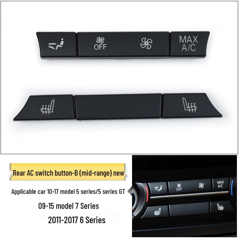 Rear AC Button Panel Trim for BMW 5, 6, 7 Series, 5GT, X5, X6
