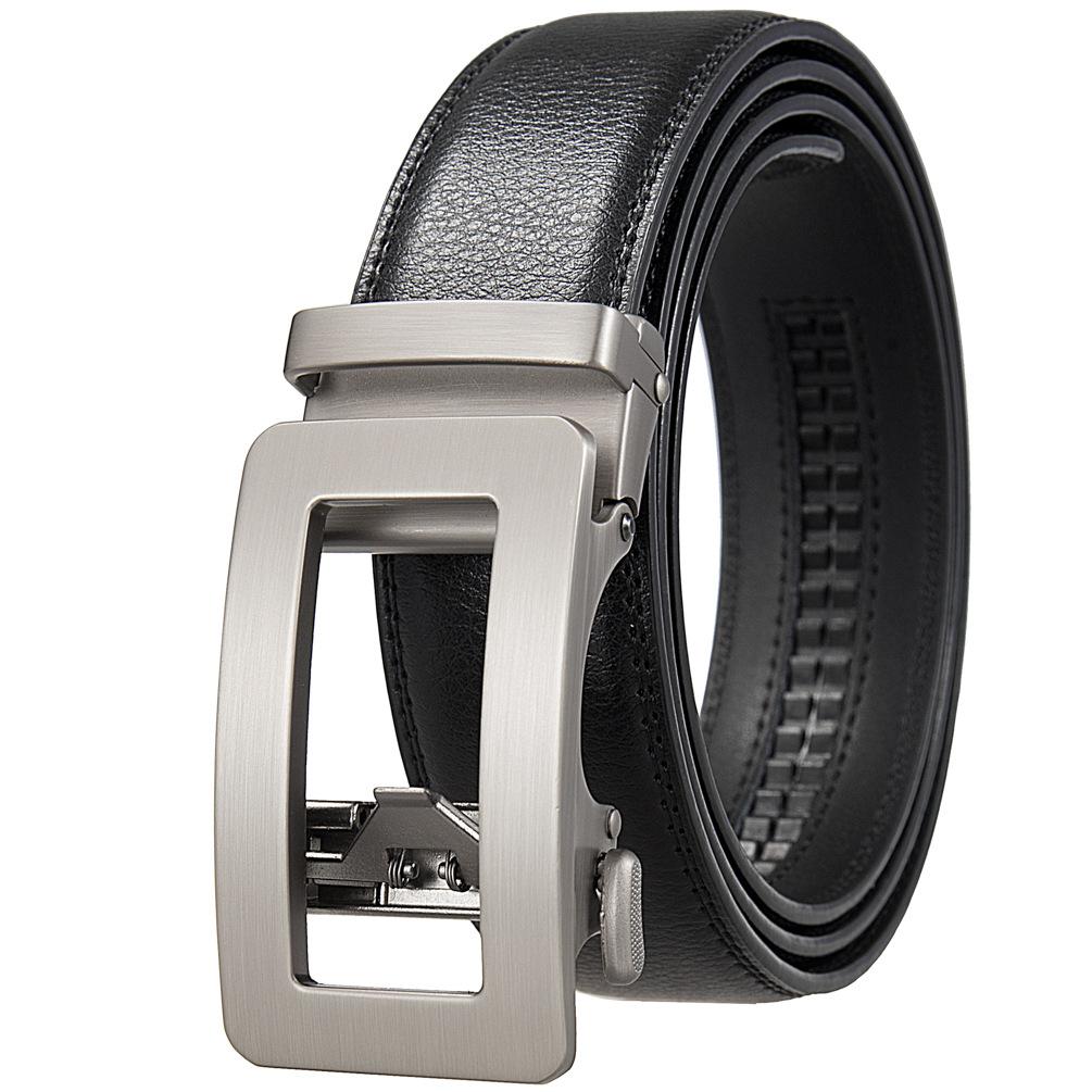 1Pcs Two-Layer Cowhide Automatic Buckle Belt, Men'S Belt, Business Belt Ly35-0838-1