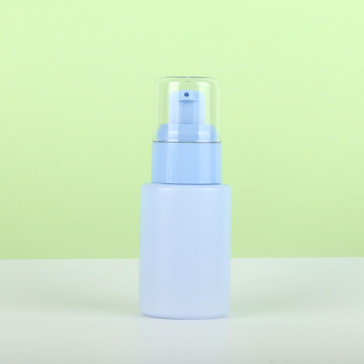 

30ml Portable Empty Pump Bottle Colorful Glass Liquid Foundation Dispenser Travel Essential Makeup Squeeze Bottle for Beauty синий