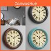 Wand-Retro-Uhr Runde Form Zuhause Wohnzimmer Arbeitszimmer Dekorationszubehör