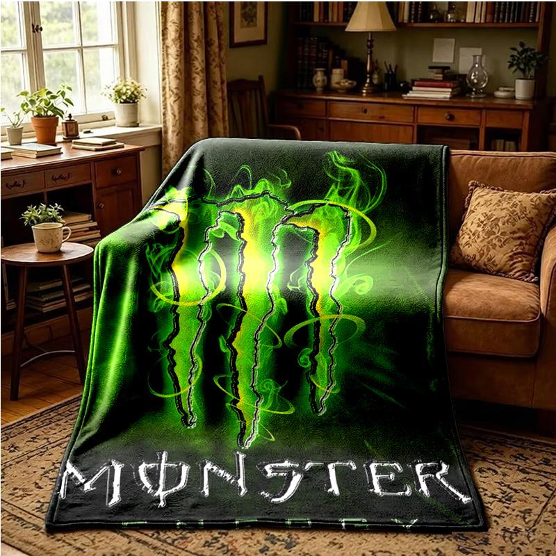Bevanda Energetica Lancia Coperta Coperte di Flanella Peluche per Divano Letto Regali per Uomini Donne Coperta da Viaggio Picnic Regali per Fan di Natale