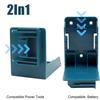 5PCS Power Tool Battery Mount Holder 2 IN 1 Tool Holder for Makita/Dewalt/Milwaukee Battery Tool Storage Rack Bracket
