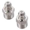 10pcs Silver Straight Grease Fitting Stainless Steel Zerk Fitting Nozzle  for Mechanical Equipment