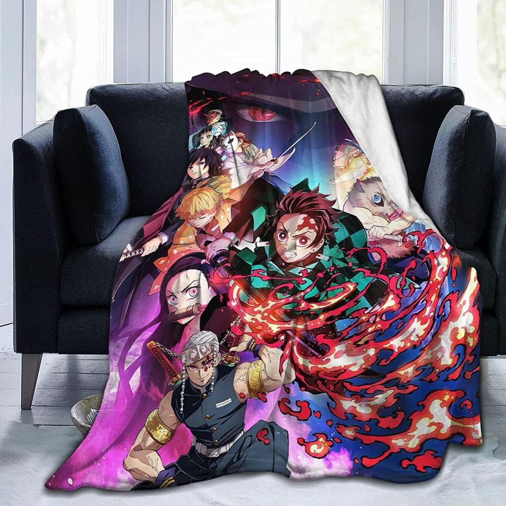 Demon Slayer Anime Bedding D Printed Quilt for Adults  Kids Soft Fleece Blanket Sofa Throw Size x Inches