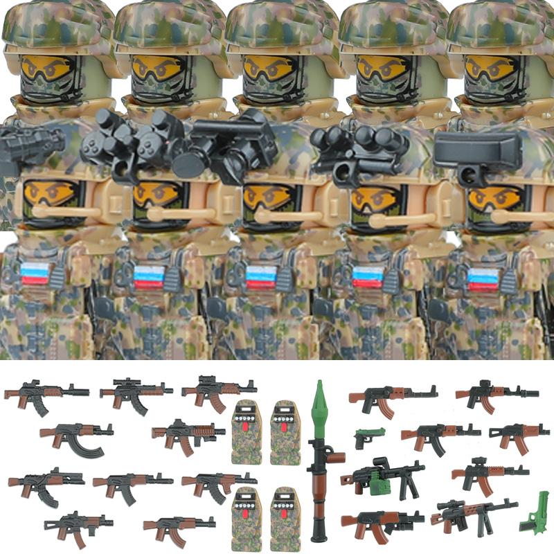 Commando Urbano Forze Speciali Figure Militari Blocchi da Costruzione SWAT Esercito USA Ucraina Soldati Assalto Fanteria Scudo Armi Giocattoli