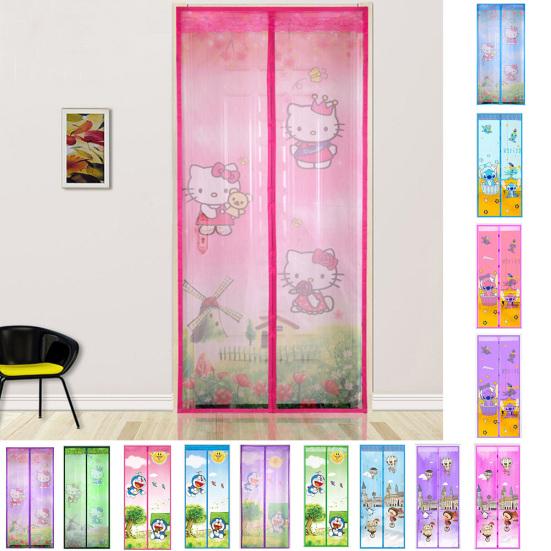 

Cartoon Stitch Cat Doraemon Magnetic Screen Window Door Anti Mosquito Curtain