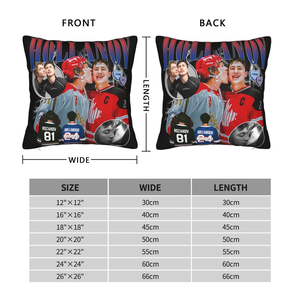 Hollanov Ilya Rozanov and Shane Hollander heated rivalry Pillowcase Printing Cushion Cover Pillow Case Cover Home Square