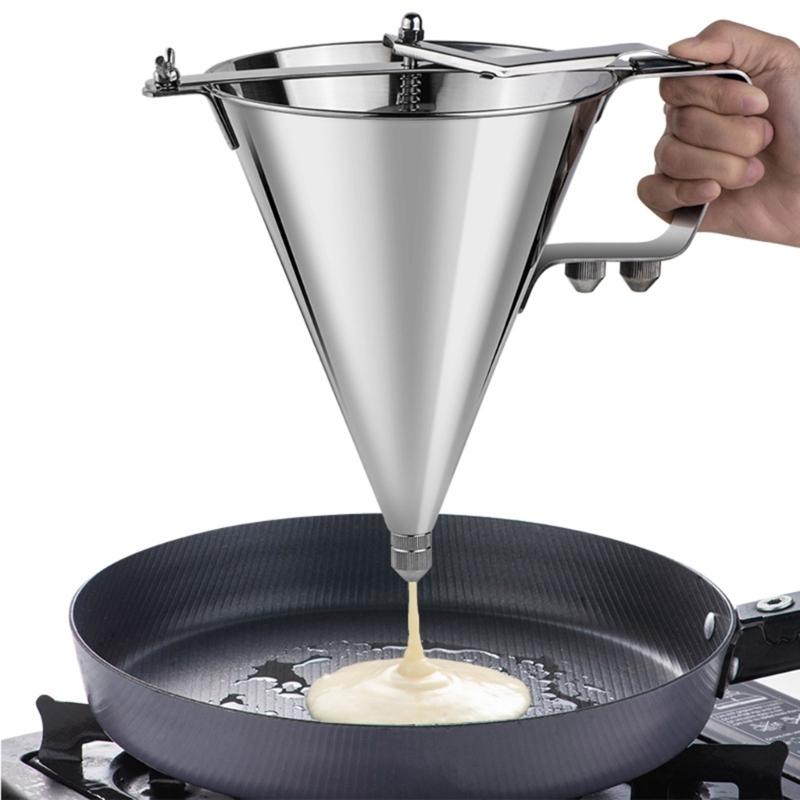 Funnel Dispenser Stainless Steel Cake Batters Distributor Octopus Balls Funnel Perfect Gift for Baking Enthusiasts