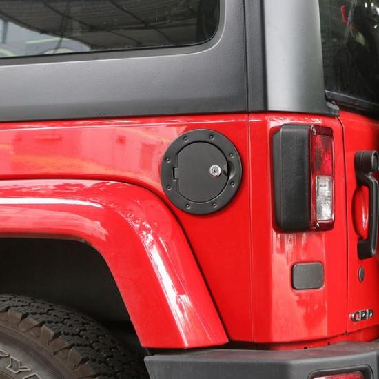 Gas Cap Locking Fuel Filler Door Cover for 2007-17 Jeep Wrangler JK & Unlimited