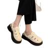 Two Wear Hollowed-out Bag Head Sandals Women's 2025 New Hole Hole Mori Roman Shoes Platform Half Slippers Women's Summer Wear