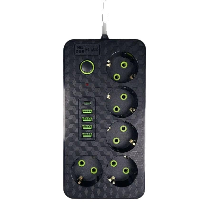 3m European Power Strip with Type-C, USB Ports & Network Filter