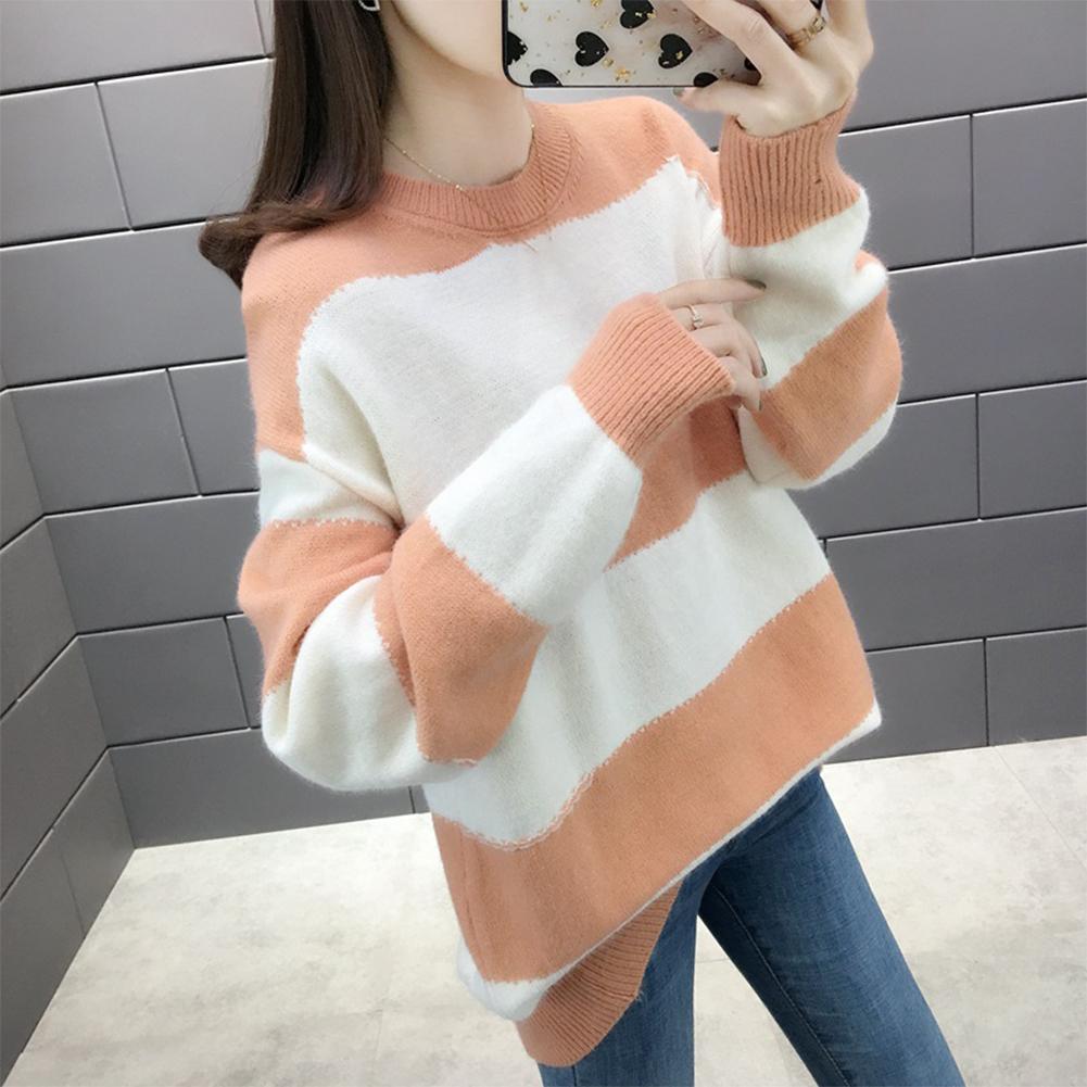 Casual Striped Pullovers O Neck Sweaters main image 1