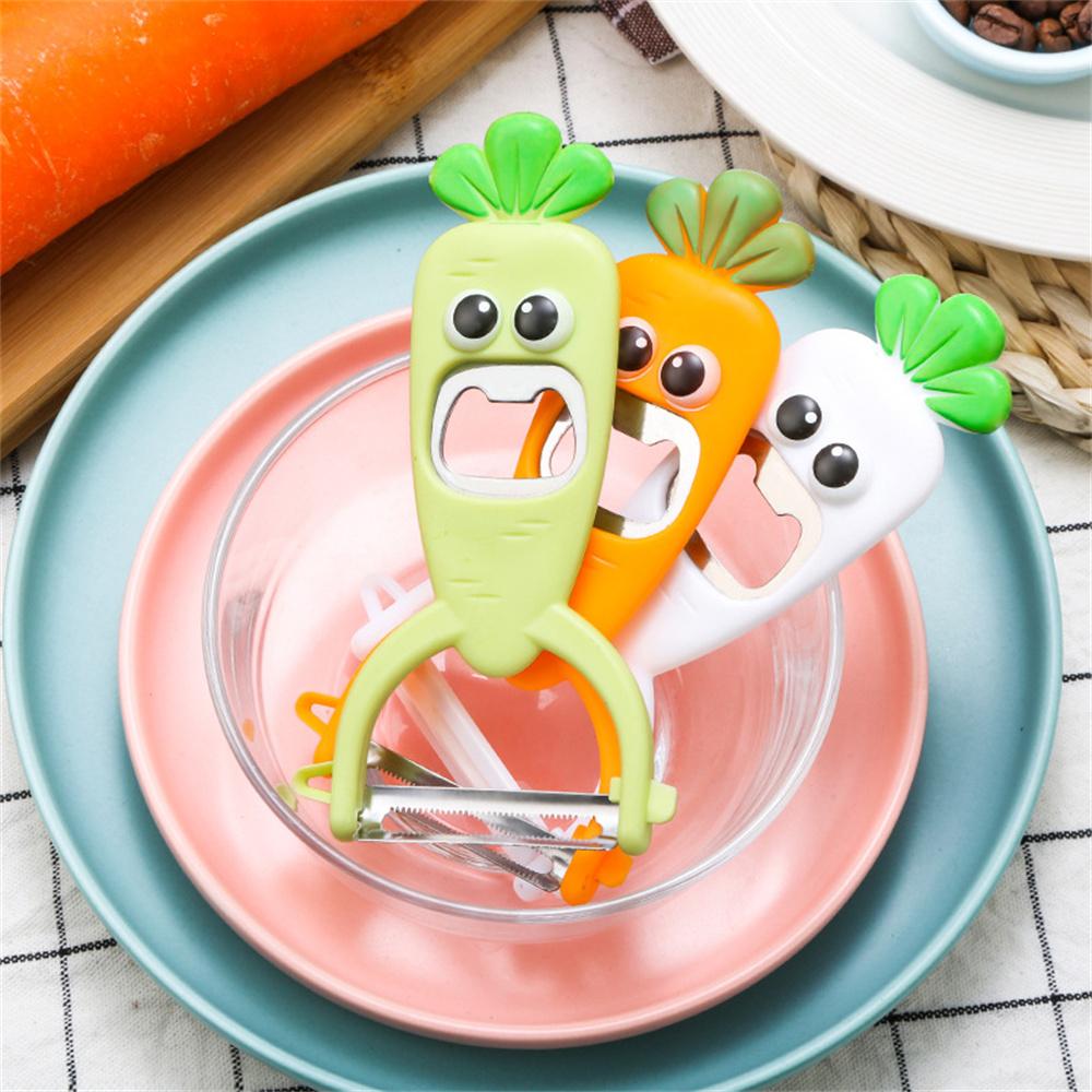 Niedlicher Küche Kreativer Obst- und Gemüseschäler Cartoon Niedlich Kunststoff Edelstahl Bequemlichkeit Küchenzubehör Utensil Gadget