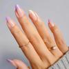 Fake Nail Patch French Nail Art Floral Nail Art Light Purple White Nail Patch Press On Nails