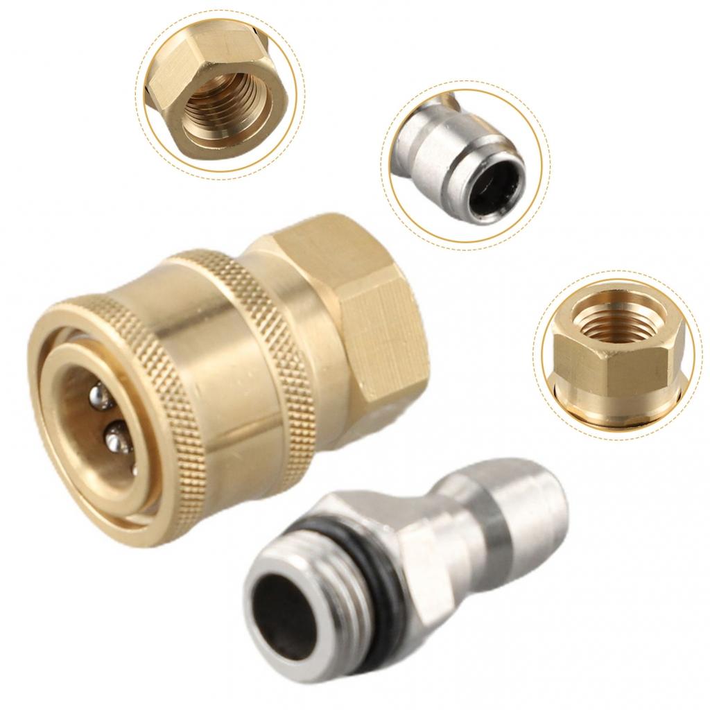 Pressure Washer Quick Connect Adapter Connectors 1/4 Male M22/14 Female