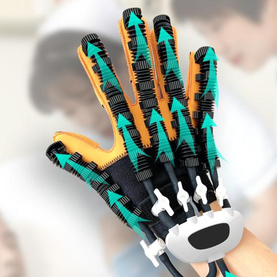 Smart Rehabilitation Robot Glove for Stroke And Hemiplegia 5-Finger Hand Therapy Trainer with LED Display Mirror Training Stroke Glove