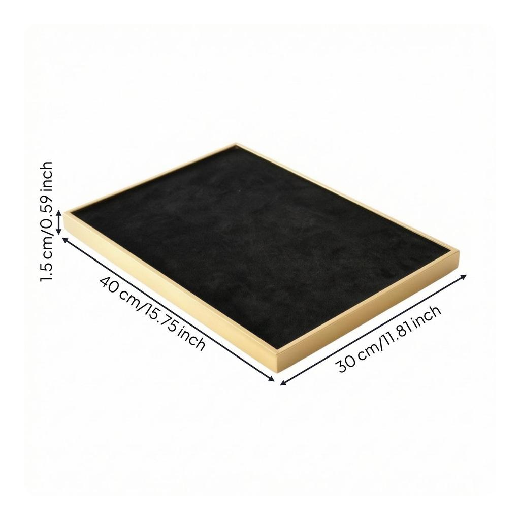 Jewelry Tray with Mirror Frame PU Leather Organizer Versatile for Retail Counter